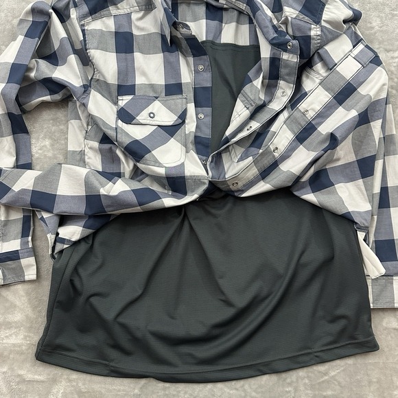 Vertx Shirt Men XL White Blue Guardian 2.0 Long Sleeve Plaid Tactical Concealed - Picture 10 of 10